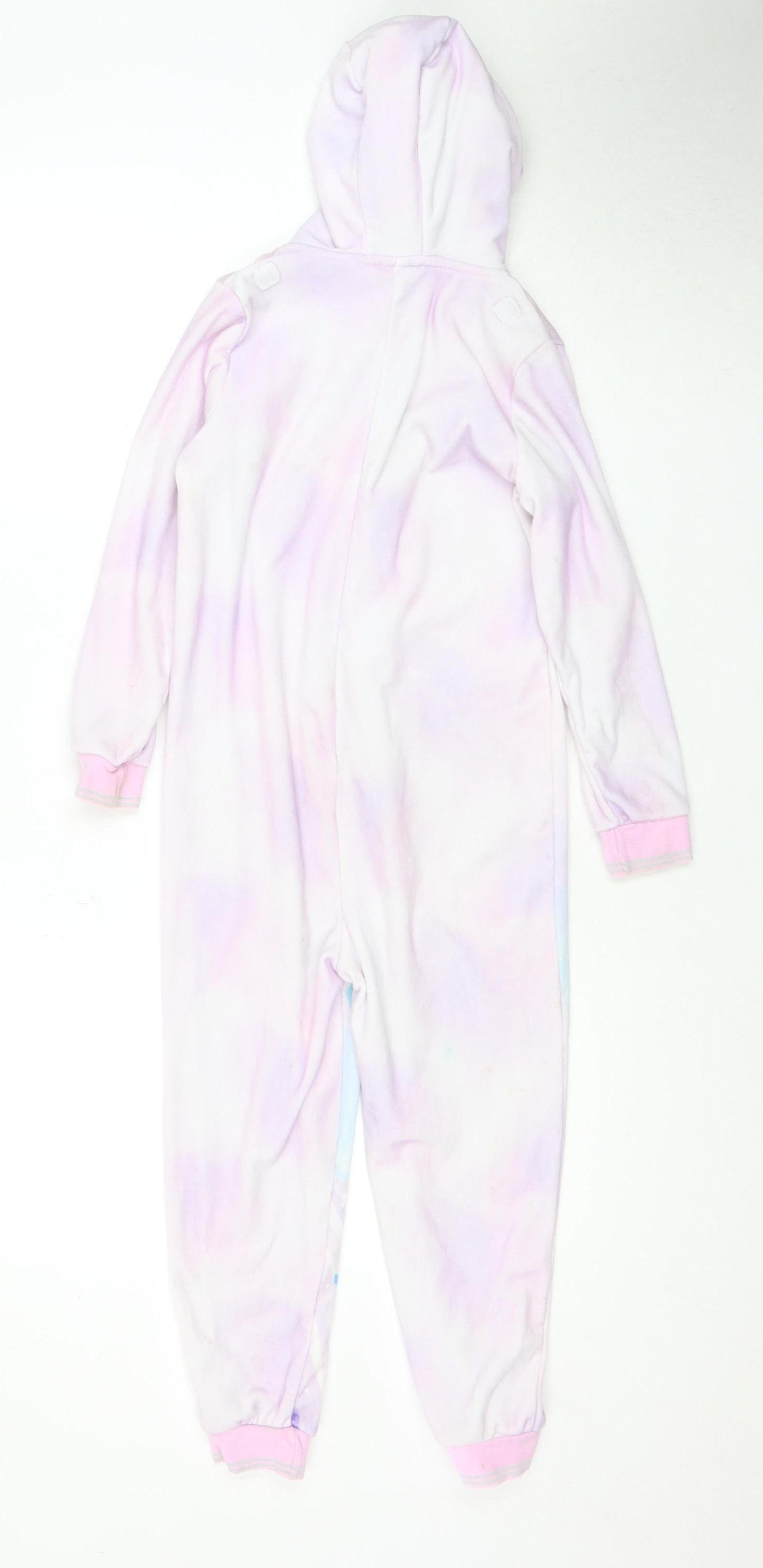 Frozen Girls Pink One Piece Hooded Nightwear - Size 7
