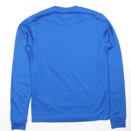 Campri Men's Blue Long Sleeve Polyester Top, Size S