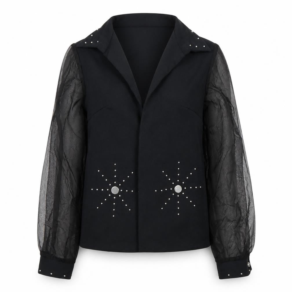 Front view of Montgomery Ward Women's Black Suit Jacket, size 10
