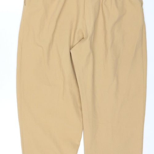 River Island Women's Beige Paperbag Trousers Size 14