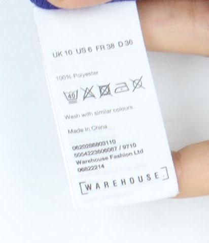 Warehouse Women's Blue Camisole Tank Top Size 10