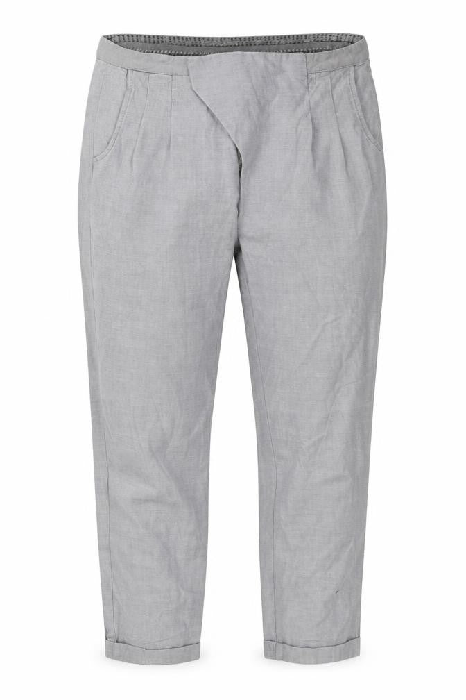 Front view of LOFT Women’s Grey Trousers, Size 2XS, Cotton