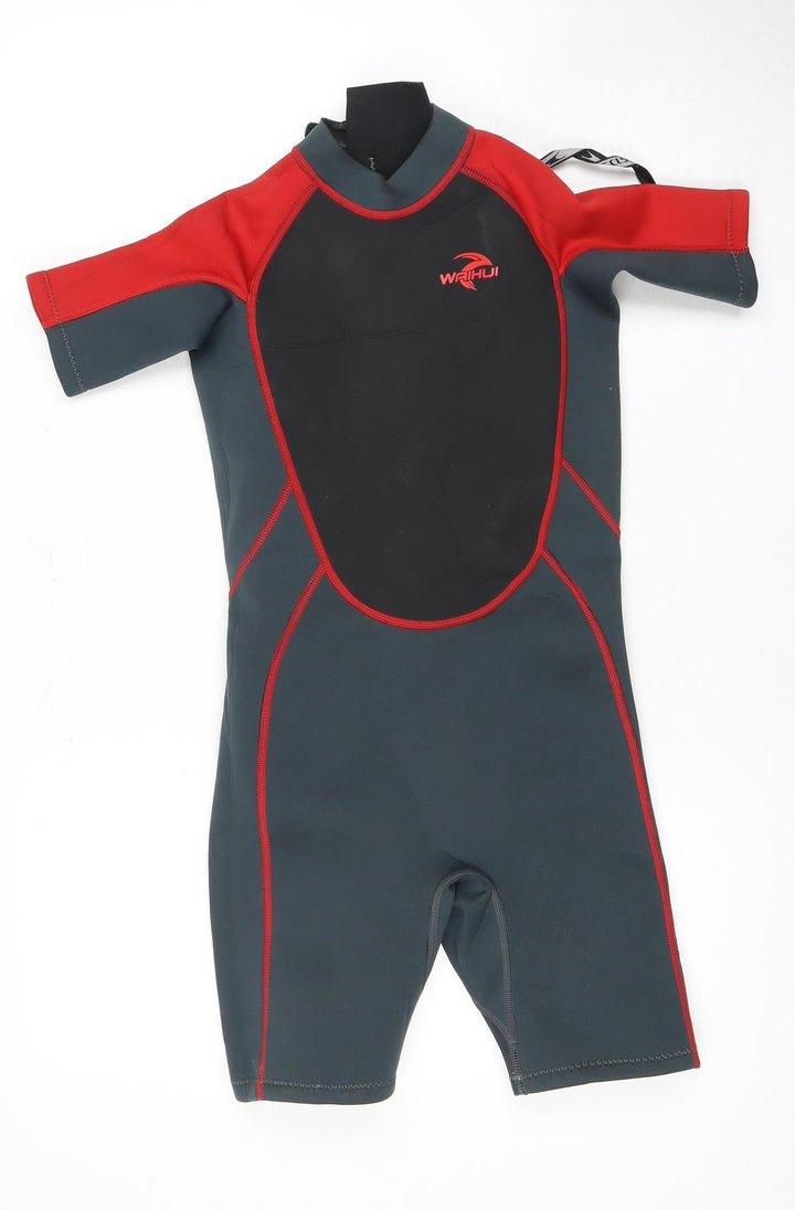 Crane Boys' Black & Red Short Sleeve Wetsuit 11-12 Years