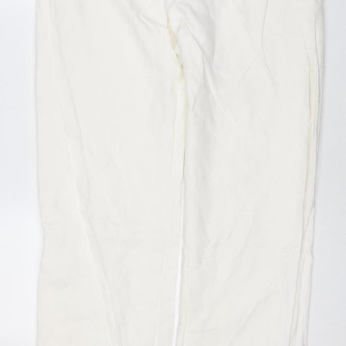 Sand Women's White Linen Trousers - Size 10