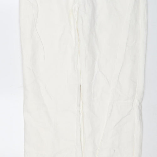 Sand Women's White Linen Trousers - Size 10