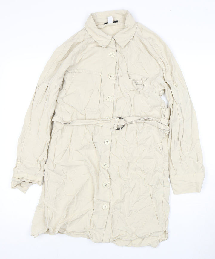 Topshop Women’s Beige Trench Coat Size 10