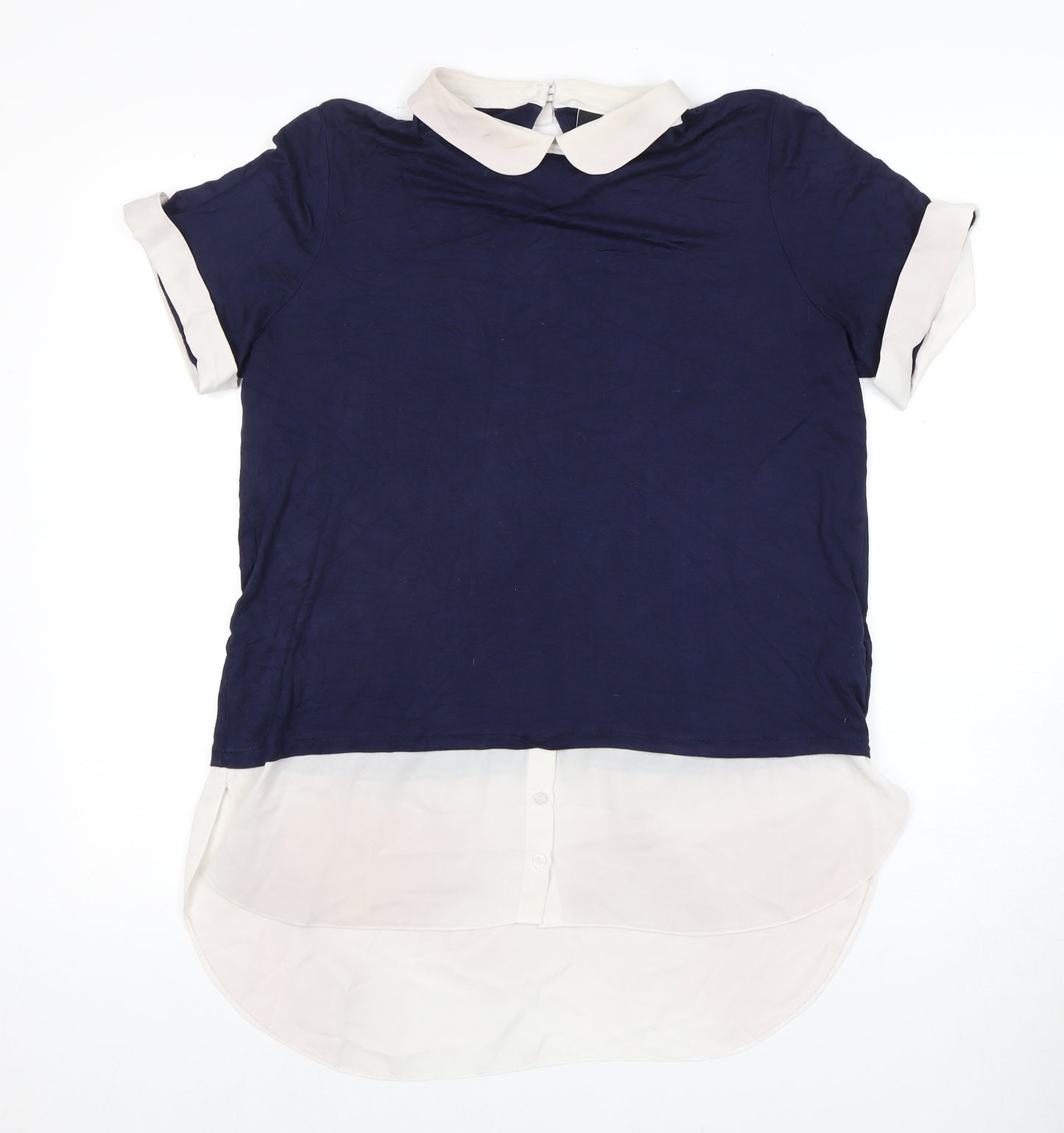 Wallis Women's Blue Collared Blouse Size 14