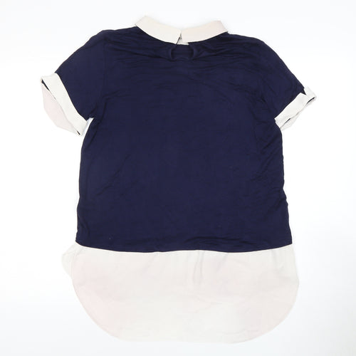 Wallis Women's Blue Collared Blouse Size 14