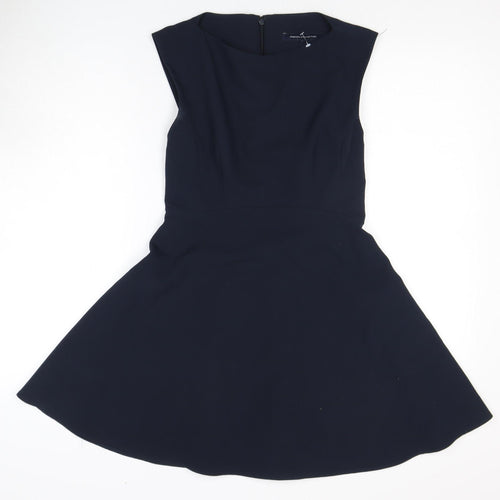 French Connection Blue Fit & Flare Dress, Size 8 - Women's