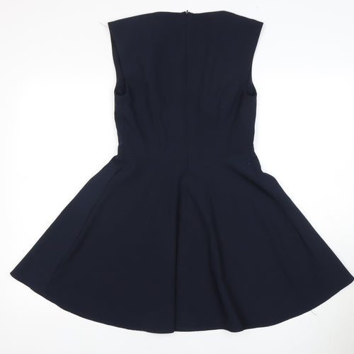 French Connection Blue Fit & Flare Dress, Size 8 - Women's