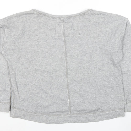 Abercrombie & Fitch Grey Women's Logo Pullover Sweatshirt S
