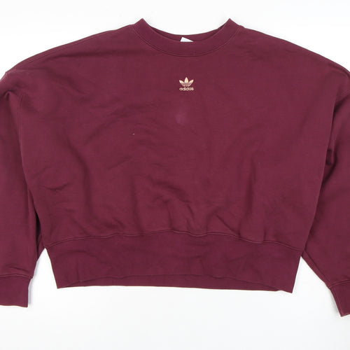 Adidas Women's Purple Crew Neck Sweatshirt Size 10