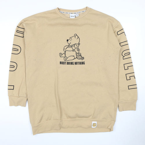 Disney Women's Beige Winnie the Pooh Sweatshirt, Size 12