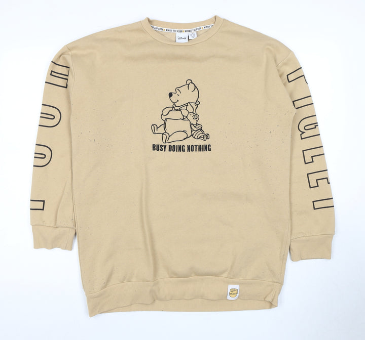Disney Women's Beige Winnie the Pooh Sweatshirt, Size 12