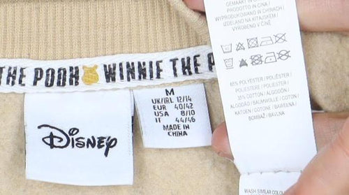 Disney Women's Beige Winnie the Pooh Sweatshirt, Size 12