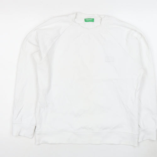 United Colors of Benetton Men’s White Pullover Sweatshirt S