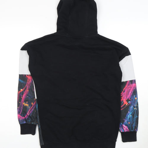Hasbro Boys Black Hoodie, Size 12-13, Graphic Print Pullover