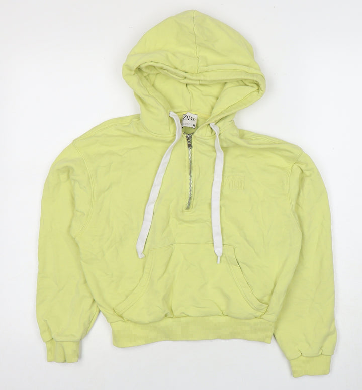 Zara Women’s Green Pullover Hoodie - Size S