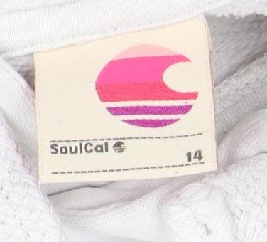 SoulCal Women's White Pullover Hoodie Size 14