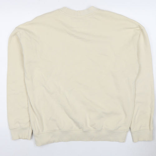 Benetton Beige Sweatshirt, Uni Adults, S, Pullover Style