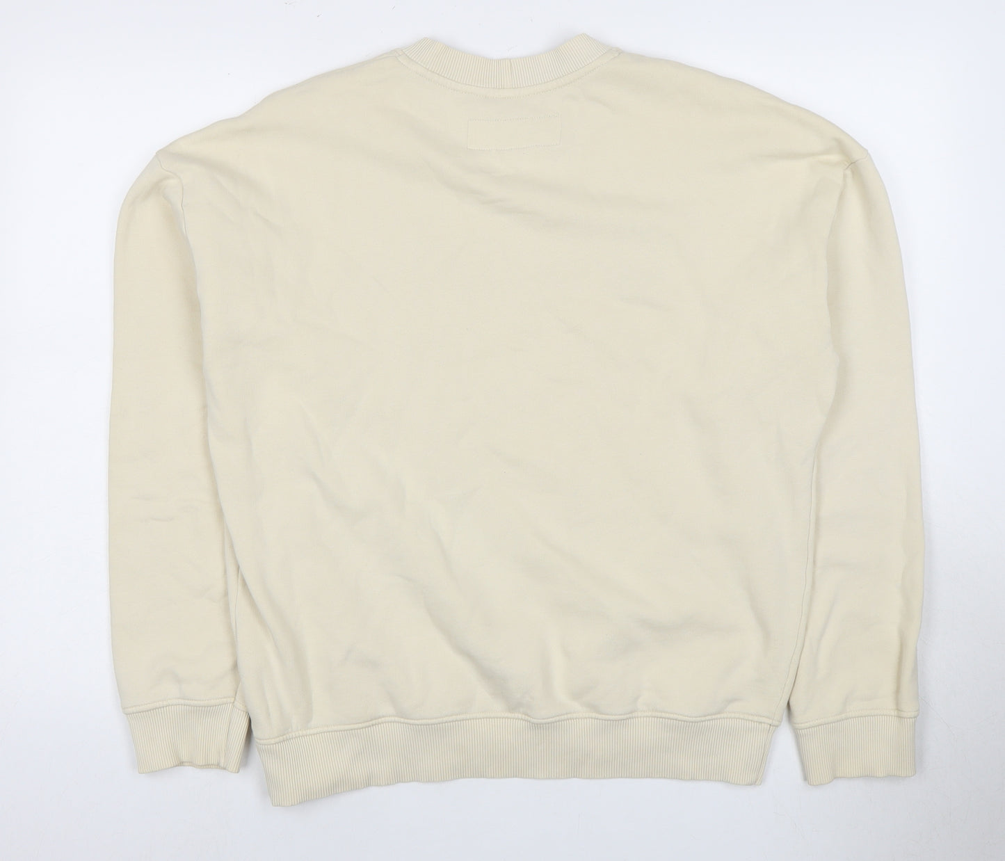 Benetton Beige Sweatshirt, Uni Adults, S, Pullover Style