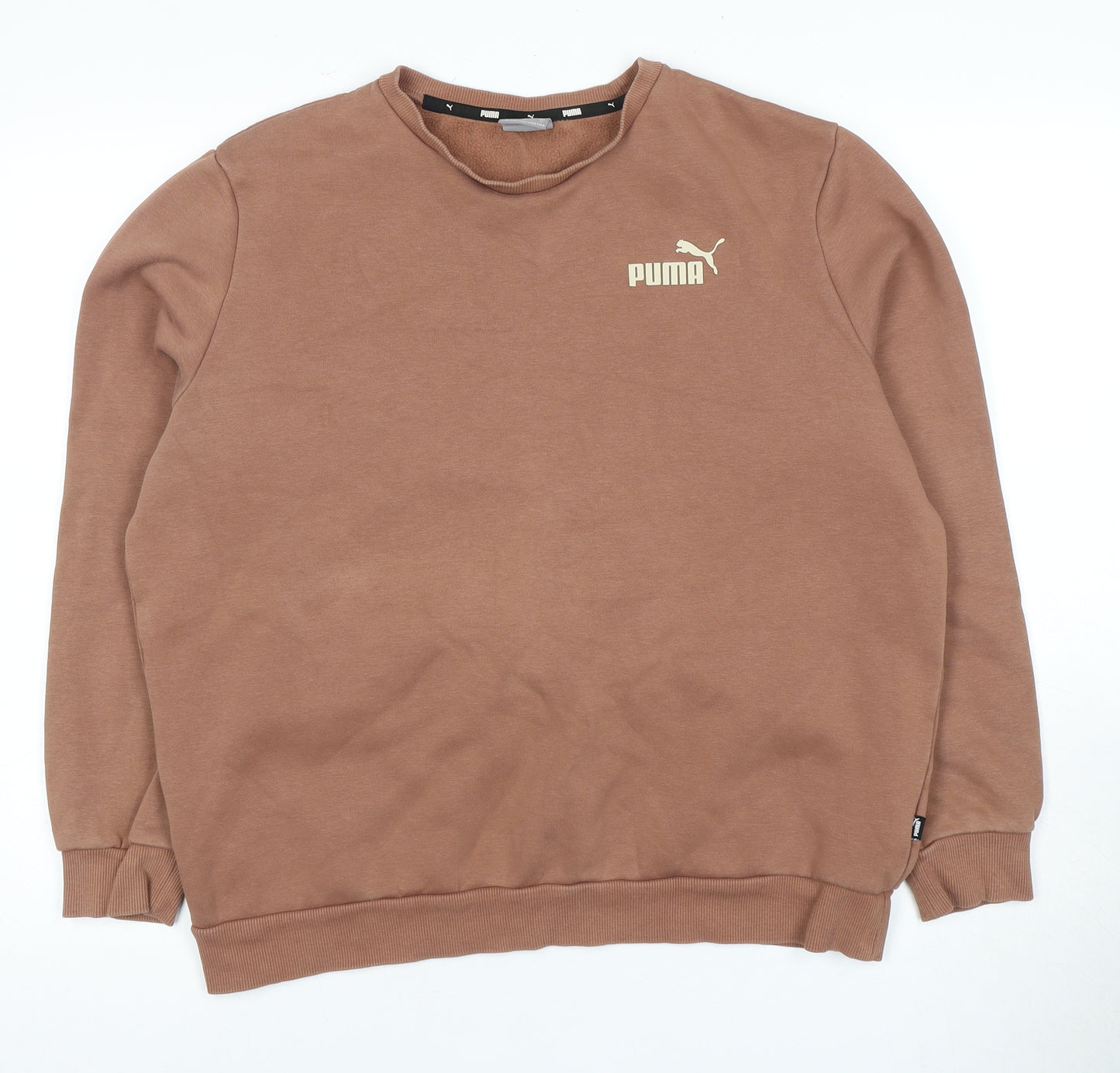 Puma Unisex Brown Crew Neck Pullover Sweatshirt Size 12