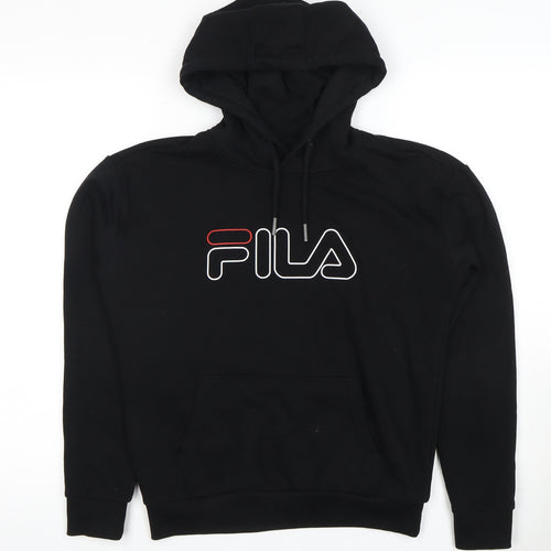 Fila Unisex Black Pullover Hoodie - Size S - Logo Accents