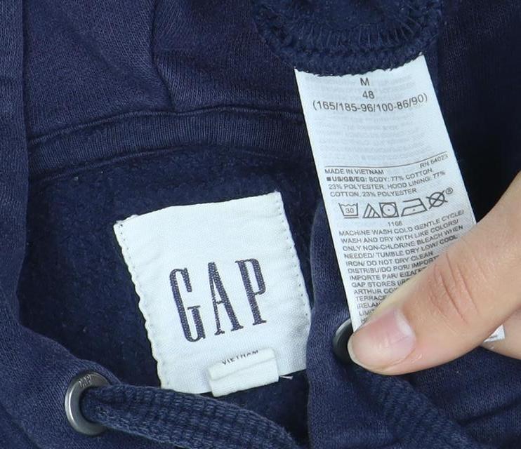 GAP Men's Blue Full Zip Hoodie M