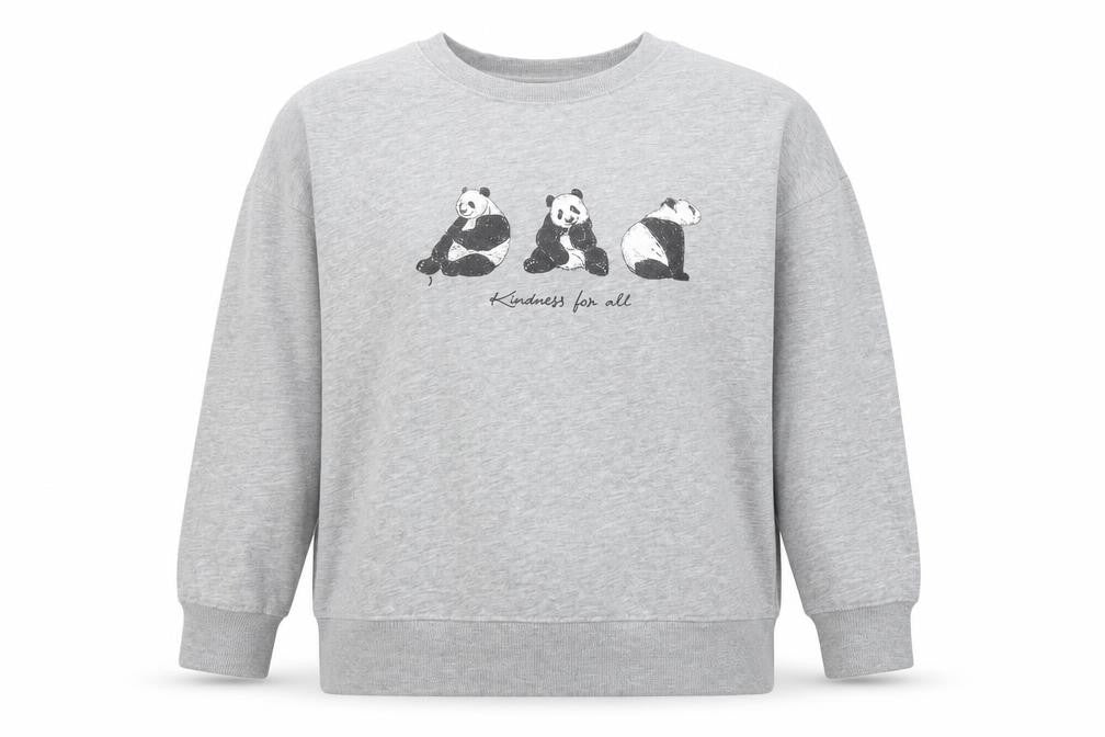 Front view of New Look Women's Grey Pullover Sweatshirt, L
