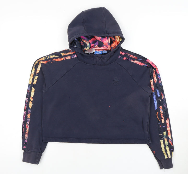 Adidas Unisex Kids Blue Pullover Hoodie 12-13Y