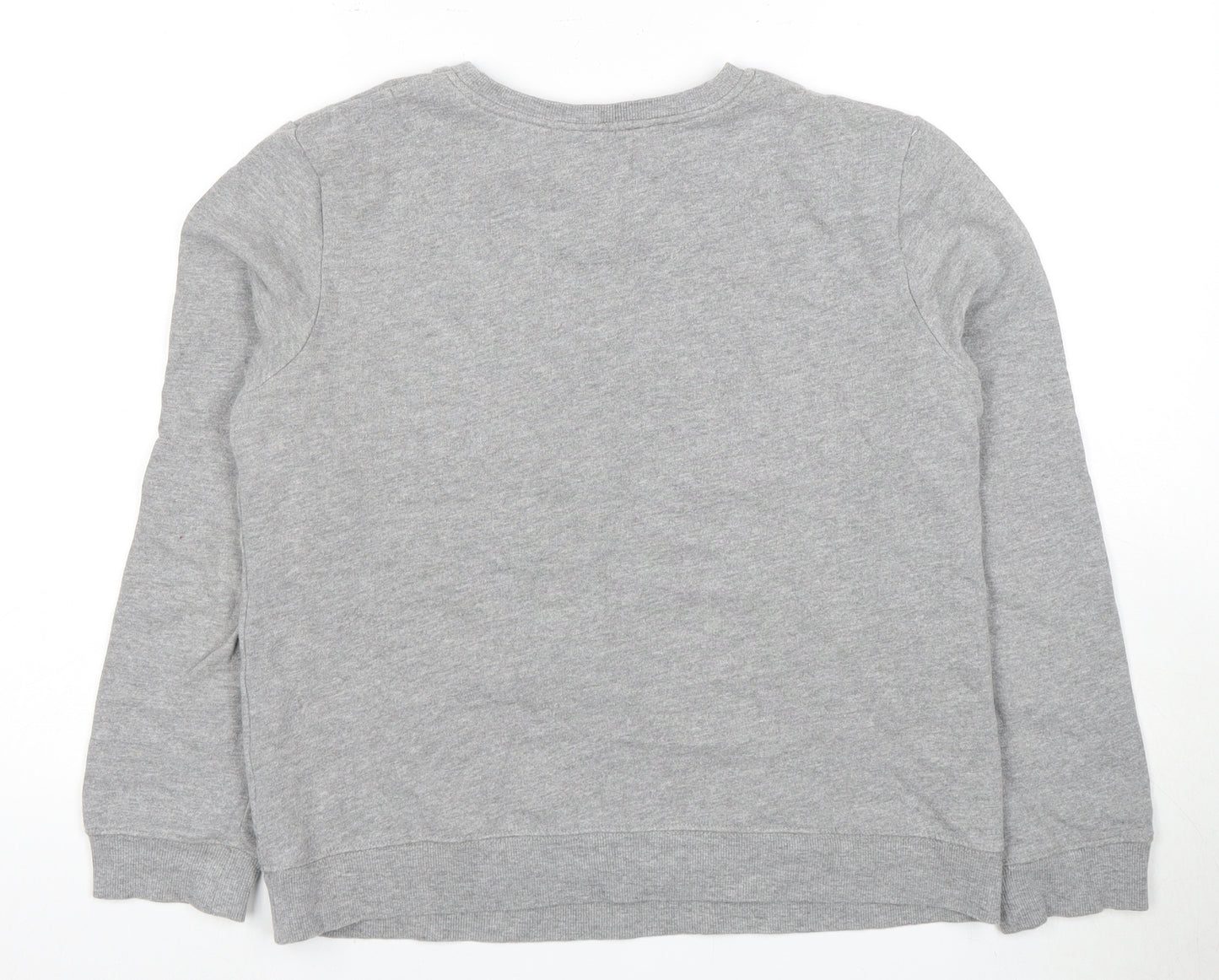 Topshop Women's Grey Floral Pullover Sweatshirt - Size 12