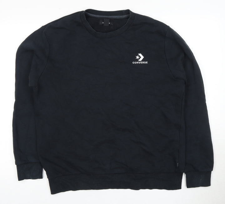 Converse Men's Black Pullover Sweatshirt Medium