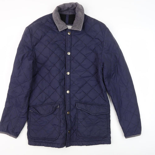 Hawick Men's Blue Quilted Jacket S Casual Style