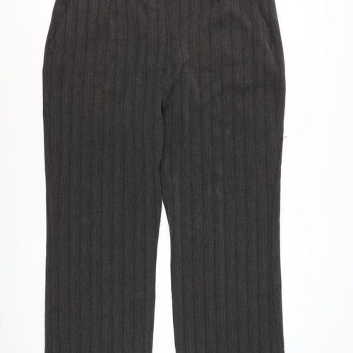 Style by EWM Women's Black Herringbone Trousers Size 18
