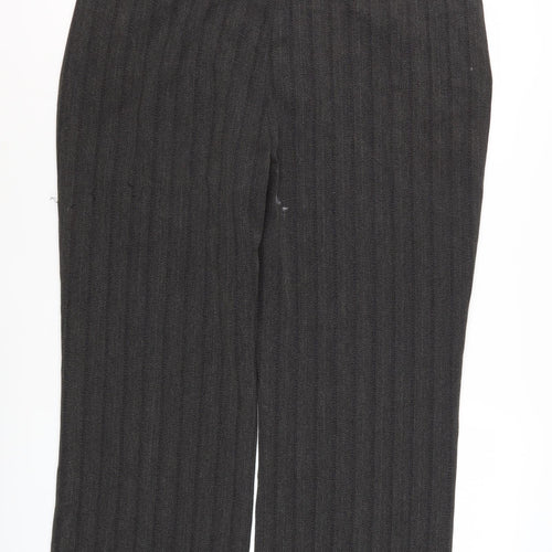 Style by EWM Women's Black Herringbone Trousers Size 18