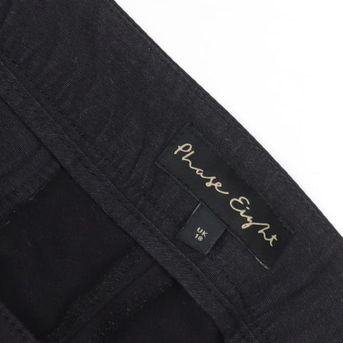 Phase Eight Women's Black Straight Trousers Size 18