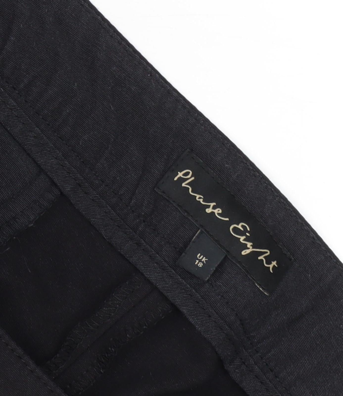 Phase Eight Women's Black Straight Trousers Size 18