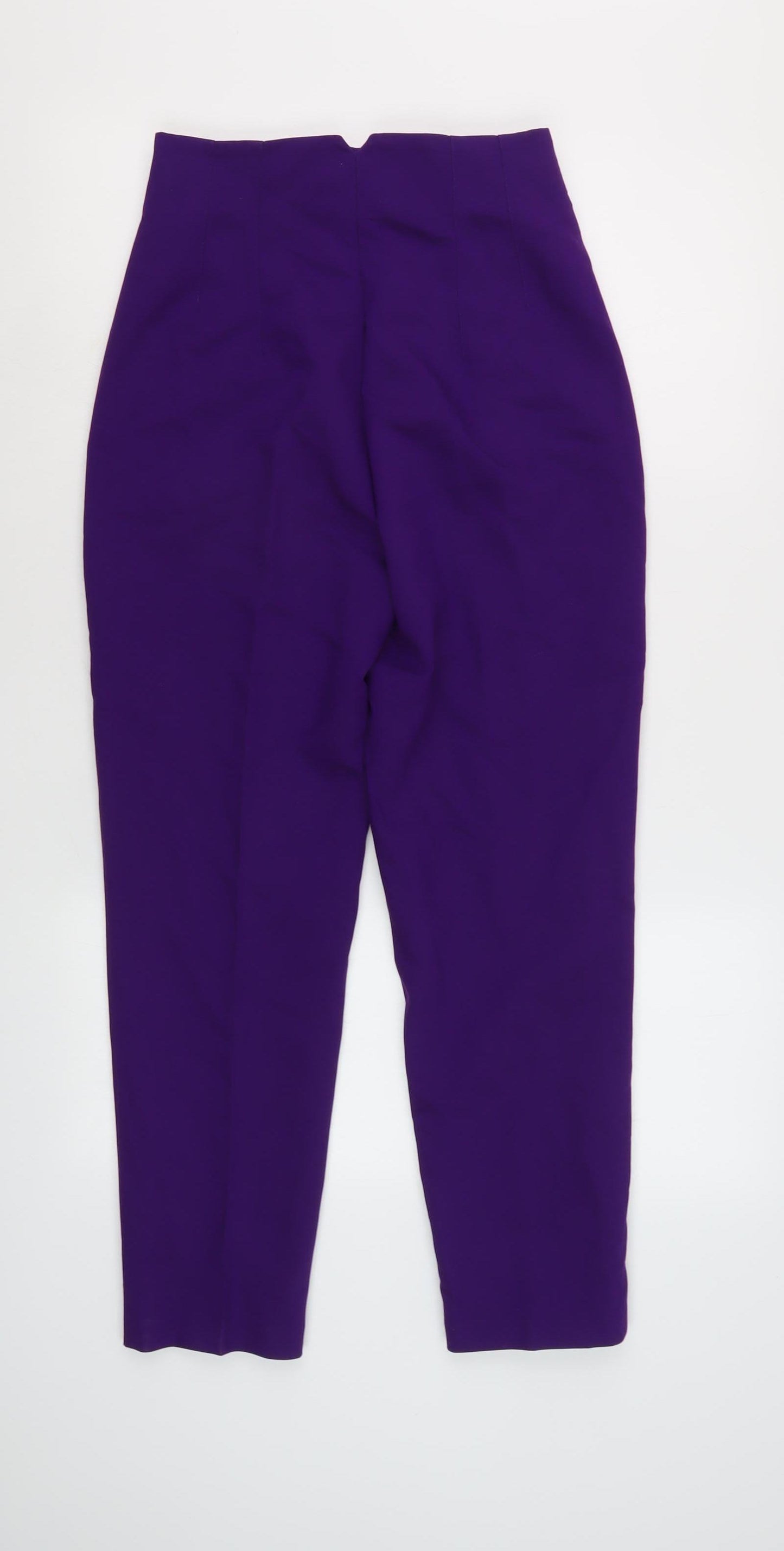 Zara Women's Purple Trousers - Size S, Regular Fit