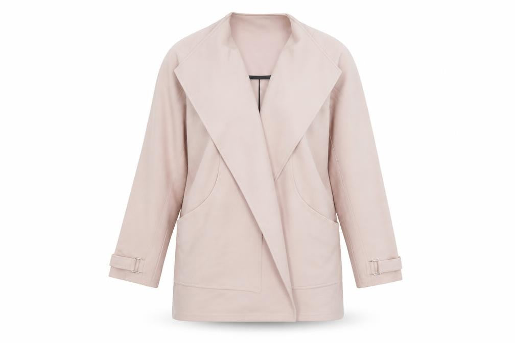 Front view of River Island Women's Pink Belted Coat, size 6
