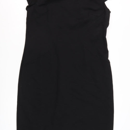John Lewis Women's Black Sheath Dress, Size 16, Knee Length
