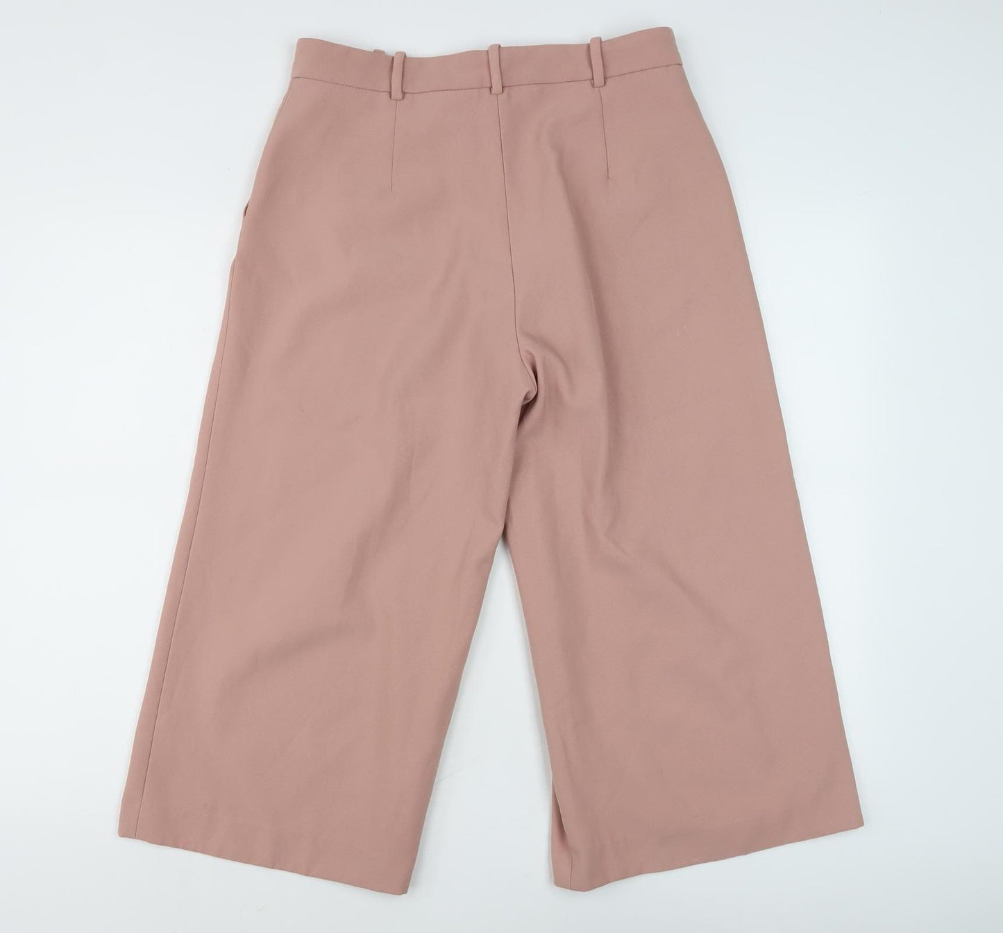 Zara Basic Women's Pink Wide-Leg Trousers