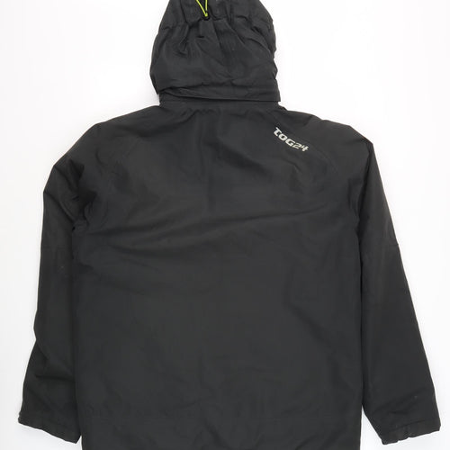 TOG24 Men's Black Hooded Puffer Jacket M Waterproof