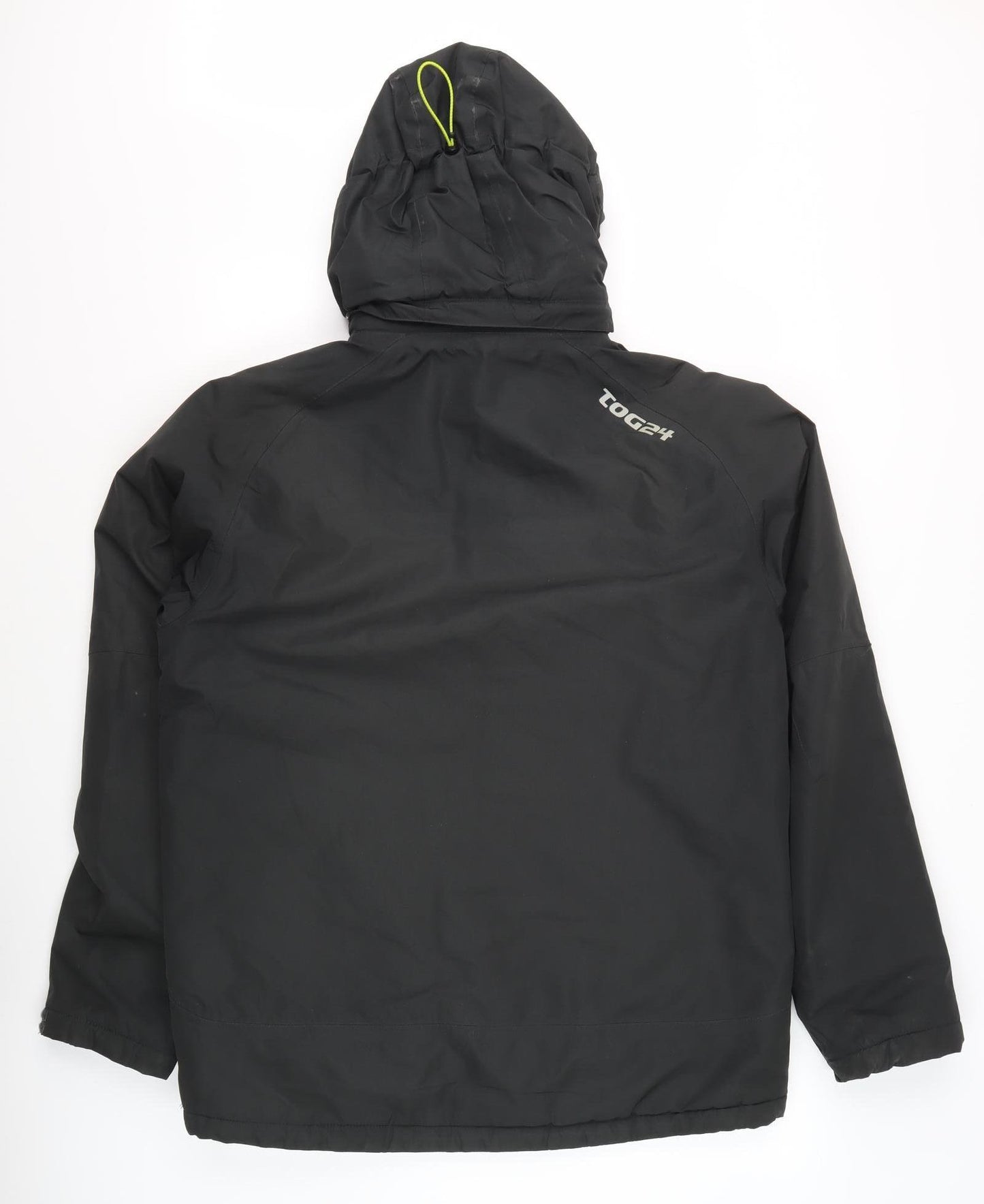 TOG24 Men's Black Hooded Puffer Jacket M Waterproof