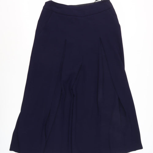 Ted Baker Women's Blue Wide-Leg Culottes Trousers Size 10