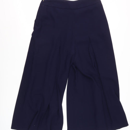 Ted Baker Women's Blue Wide-Leg Culottes Trousers Size 10
