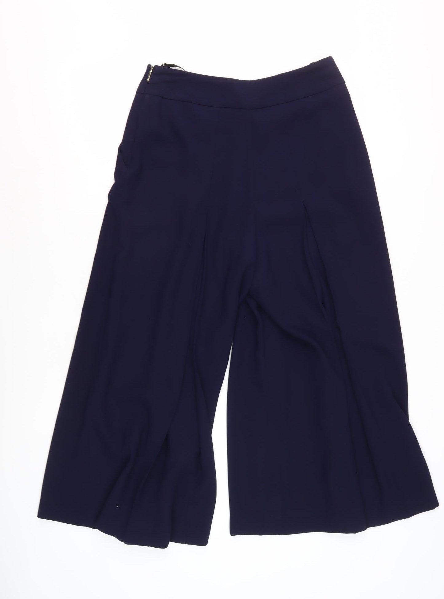 Ted Baker Women's Blue Wide-Leg Culottes Trousers Size 10