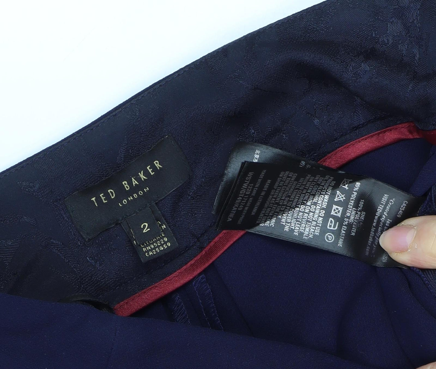 Ted Baker Women's Blue Wide-Leg Culottes Trousers Size 10