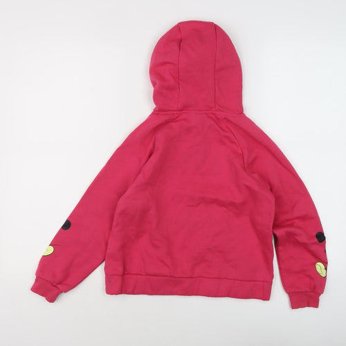 Disney Girls Red Mickey Mouse Hoodie Pullover 11 Years Casual Fun
