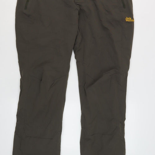 Jack Wolfskin Women's Brown Cargo Trousers Size 14