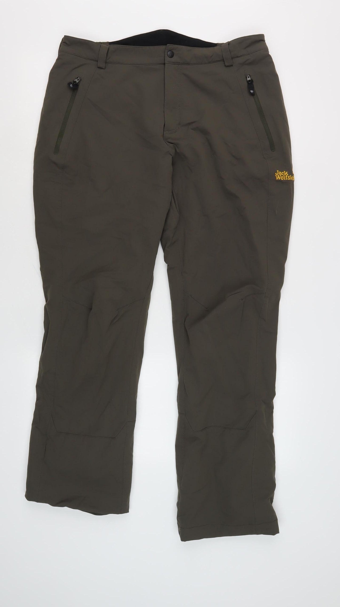 Jack Wolfskin Women's Brown Cargo Trousers Size 14